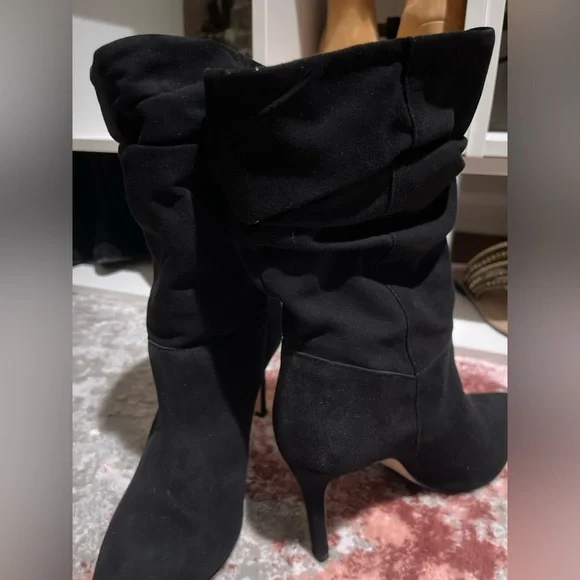 SCHUTS Black Suede Slouchy Boots - Picture 3 of 5